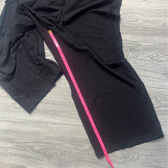 Eileen Fisher Black Cropped Wide Leg Pull On Elastic Waist Viscose Pants Size L - Picture 4 of 8